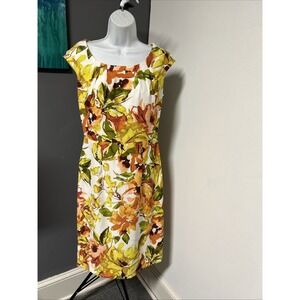 Dressbarn Women's‎ 6 Floral Dress Feminine Modesty Classic Cottagecore Colorful
